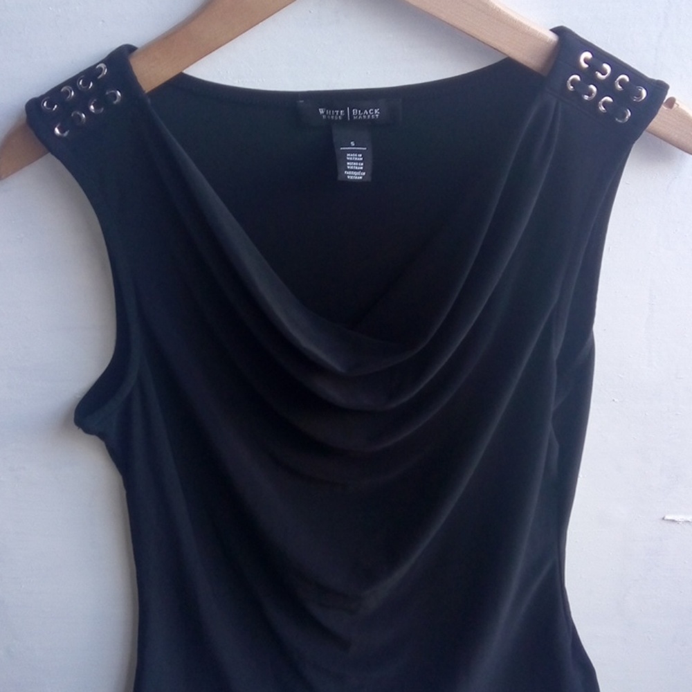 White House Black Market Black Sleeveless Top